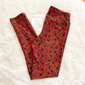 SOLD❗️LuLaRoe Leggings OS Hummingbird Print Red